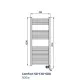 Adax Comfort 500 W elektriskais dvieļu žāvētājs 1300 x 500 mm balts