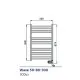 Adax Wave 300 W elektriskais dvieļu žāvētājs 800 x 500 mm balts