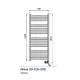 Adax Wave 500 W elektriskais dvieļu žāvētājs 1200 x 500 mm balts