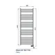 Adax Wave 750 W elektriskais dvieļu žāvētājs 1500 x 500 mm balts