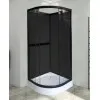 Dušas kabīne AQUALINE OW-MS10 Black 90x90x200cm, L01MS10BK