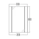 Vannas istabas skapītis ar spoguli Aqualine Basic 30x30cm, 932NPK40