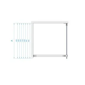 Dušas siena Baltijos Brasta KAJA 80 cm