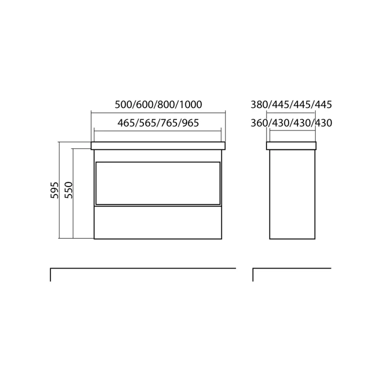 Vannas istabas skapītis ar izlietni Aquarodos EDDA 80cm