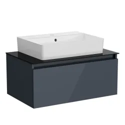 Vannas istabas skapītis ar izlietni Vitra NUO 80cm, antracīts