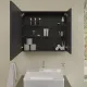 Vannas istabas skapītis ar spoguli Vitra Mia 80 cm, antracīts