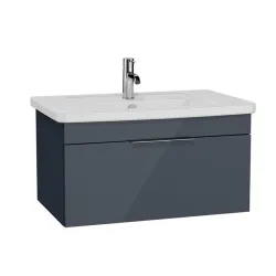 Vannas istabas skapītis ar izlietni Vitra Quadrum 80cm, antracīts