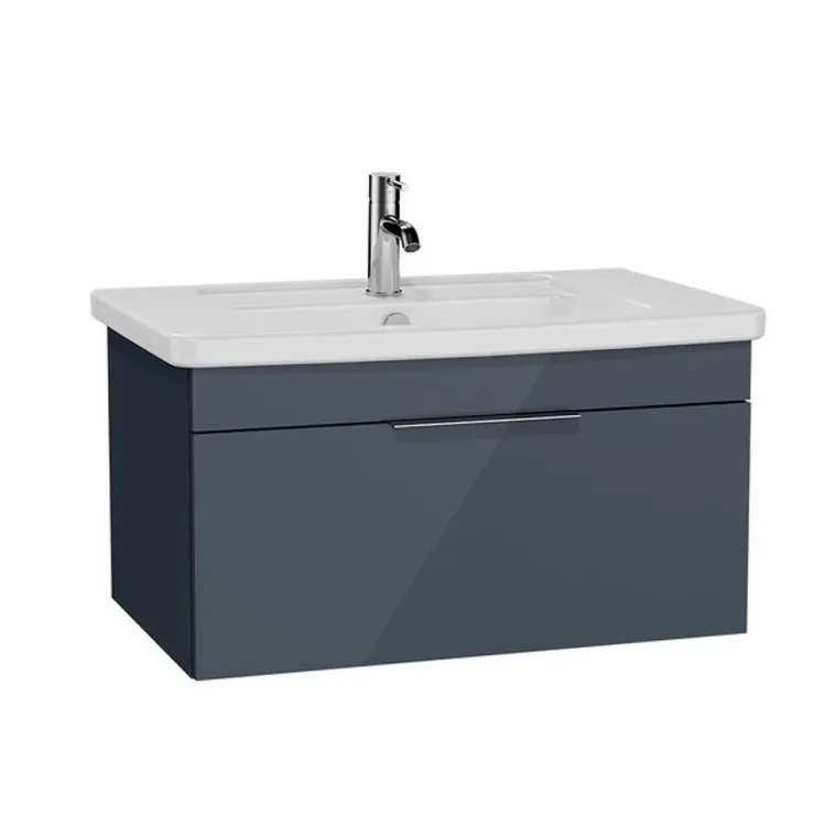 Vannas istabas skapītis ar izlietni Vitra Quadrum 80cm, antracīts