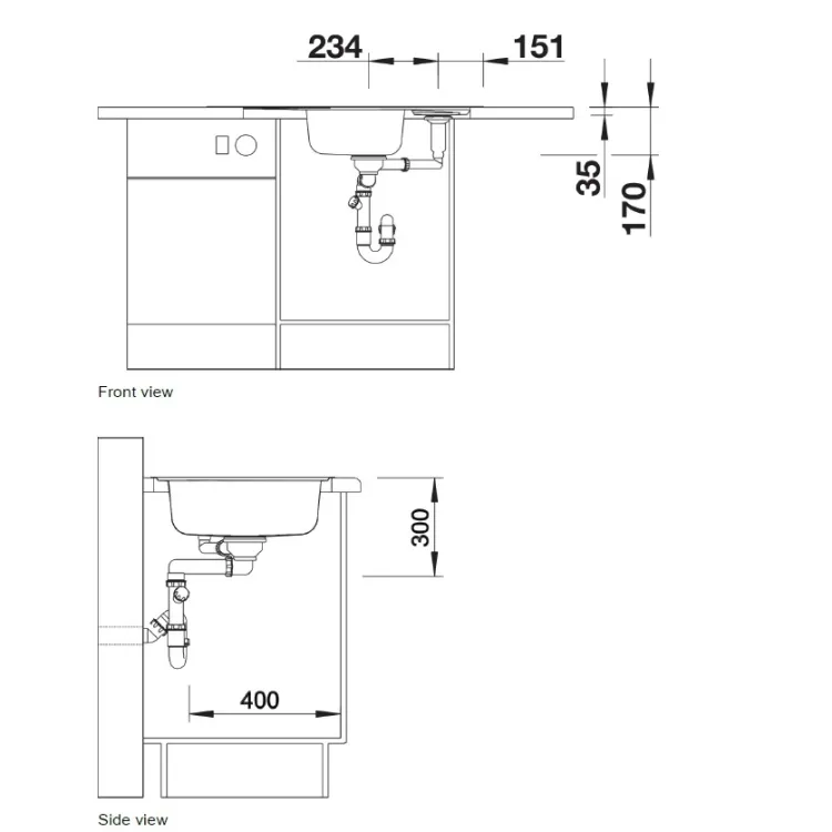 Virtuves izlietne Blanco LANTOS 9 E-IF 93x51 cm, 516277
