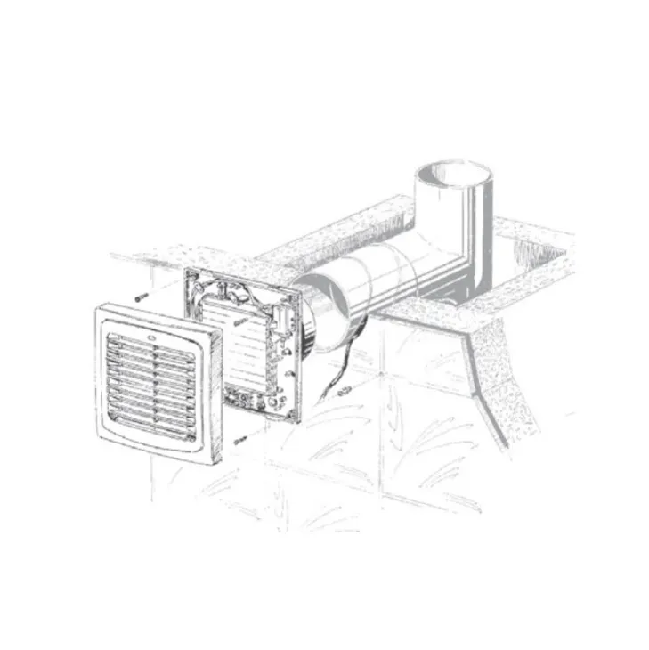 Sadzīves ventilators Blauberg AUTO 100 ar automātiskajām žalūzijām