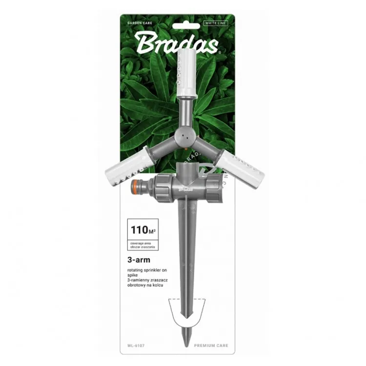 Bradas White Line Rotējošais laistītājs TRIO, WL-6107
