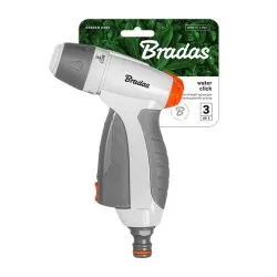 Bradas White Line Water Click Regulējama laistīšanas pistole, 3 režīmi, WL-EN51M