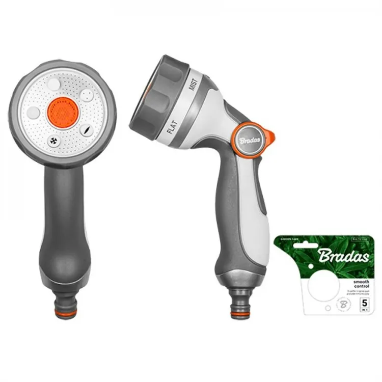 Bradas White Line Smooth Control Regulējama laistīšanas pistole, 5 režīmi, WL-EN55M