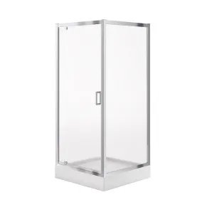 Dušas stūris kvadrātveida Cersanit ARTECO PIVOT ar paliktni TAKO 80x80 cm