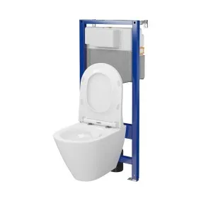 Komplekts Cersanit Aqua City C15 WC tualetes pods ar montāžas rāmi