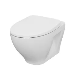 Tualetes pods piekaramais Mito by Cersanit Modus/Savio CleanOn Rimless ar SC vāku, balts