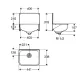 Saimniecības izlietne Contura Steel CU44 441x338 mm, ar režģi