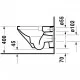 Tualetes pods piekaramais Duravit DuraStyle Rimless ar Soft Close vāku, 45510900A1