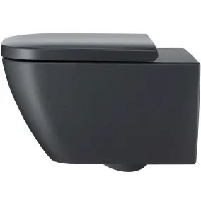 Tualetes pods piekaramais Duravit Happy D.2 ar Soft Close vāku, antracīts 2222098900/0064591300