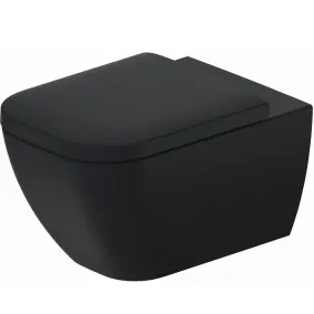 Tualetes pods piekaramais Duravit Happy D.2 ar Soft Close vāku, antracīts 2222098900/0064591300