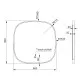 Duschy LED vannas istabas spogulis 80×80 cm ar LED apgaismojumu