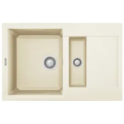 Virtuves izlietne Elleci Easy-325 78x50cm, antīki balts