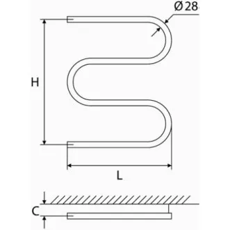 Dvieļu žāvētājs Elonika EN470S 70x60mm