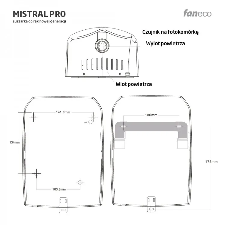 Roku žāvētajs Faneco 1500W MISTRAL PRO D1500PRW