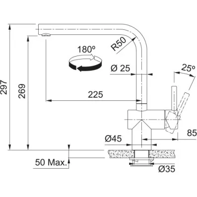 Virtuves izlietnes maisītājs FRANKE ATLAS NEO SENSOR, 115.0625.525