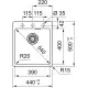 Virtuves izlietne FRANKE MARIS 44x50 cm PushKnob, MRG 610-39 A 114.0658.417