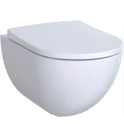 Tualetes pods piekaramais Geberit Acanto Rimfree ar Soft Close vāku, balts