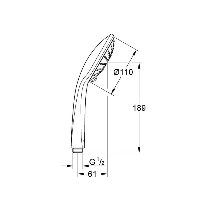 Rokas duša GROHE Euphoria 110, 2 režīmi, 27220000