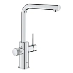 Virtuves izlietnes maisītājs ar izvelkamu izteku Grohe Blue Pure Minta, hroms 30590000