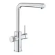 Virtuves izlietnes maisītājs ar izvelkamu izteku Grohe Blue Pure Minta, hroms 30590000