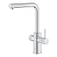 Virtuves izlietnes maisītājs ar izvelkamu izteku Grohe Blue Pure Minta, hroms 30590000