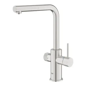Virtuves izlietnes maisītājs ar izvelkamu izteku Grohe Blue Pure Minta, tērauds 30590DC0