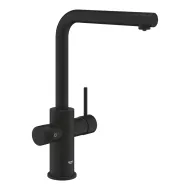 Virtuves izlietnes maisītājs ar izvelkamu izteku Grohe Blue Pure Minta, melns matēts 30590KF0