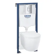 Komplekts Grohe Bau Ceramic WC+rāmis Rapid SL+poga, 103849SH00