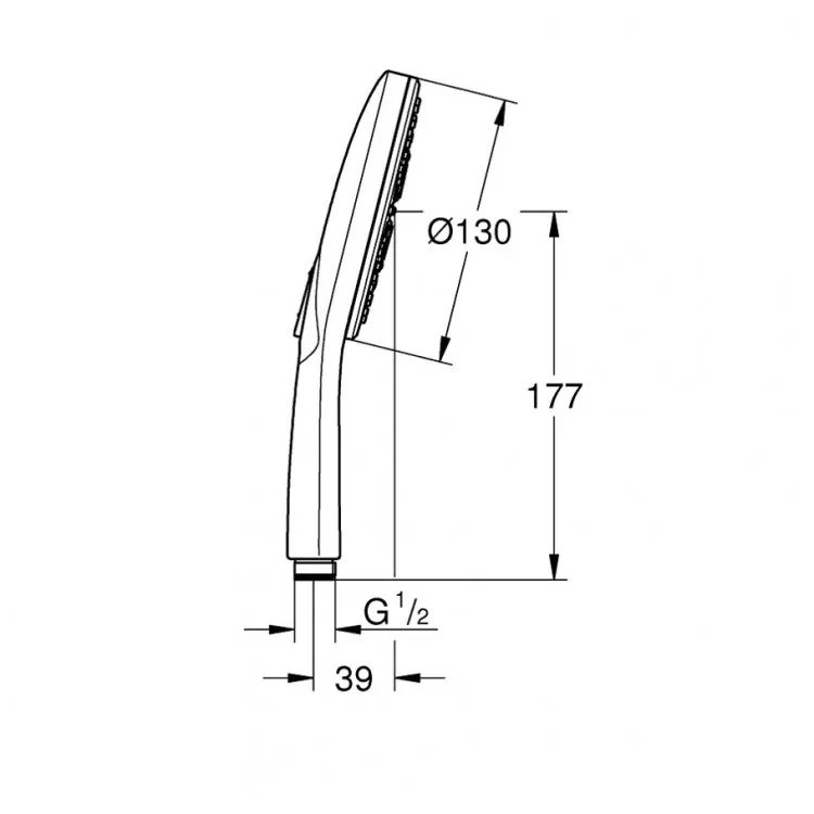 Rokas duša GROHE Rainshower SmartActive 130, 3 režīmi, 26574LS0