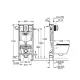 Komplekts Grohe SEREL Rimless WC+rāmis Rapid SL+poga Skate Cosmopolitan