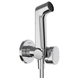 Iebūvējamā bidetta maisītāja virsapmetuma daļa Hansgrohe Round EcoSmart+, hroms 29232000