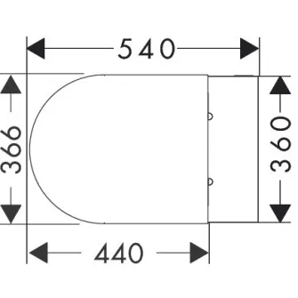 Tualetes pods piekaramais Hansgrohe EluPura S Rimless HygieneEffect ar Soft Close vāku, AquaFall Flush