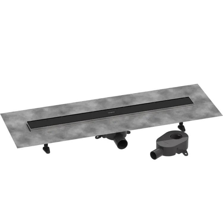 Dušas kanāls Hanmsgrohe RainDrain Go, 800mm, flīzējams/matēts melns