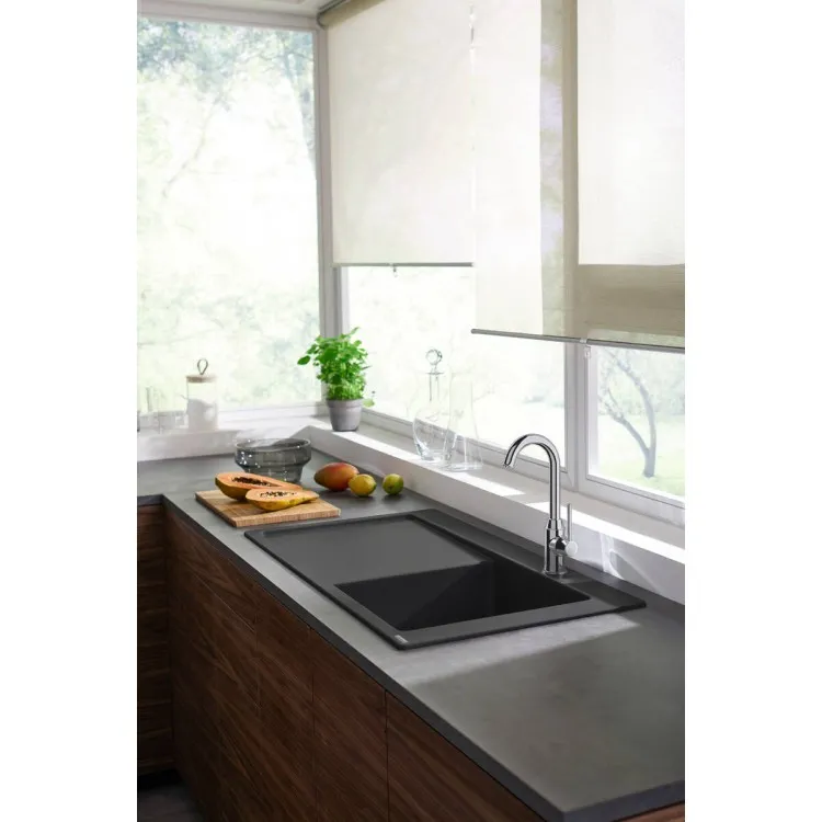 Virtuves izlietne Hansgrohe S514-F450 105x51cm, stone grey L Virtuves izlietne Hansgrohe S514-F450 105x51cm, stone grey L