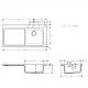 Virtuves izlietne Hansgrohe S514-F450 105x51cm, stone grey L Virtuves izlietne Hansgrohe S514-F450 105x51cm, stone grey L