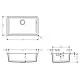 Virtuves izlietne Hansgrohe S510-U660 71x45cm, graphite black