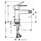 Bidē maisītājs Hansgrohe Rebris E, melns 72211670