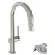 Virtuves izlietnes maisītājs ar filtrēšanas sistēmu 210 un izvelkamu izteku Hansgrohe  Aqittura M91, 76803800