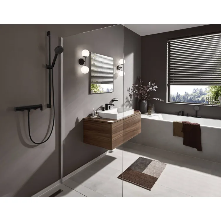 Rokas duša Hansgrohe Pulsify Select S 105 1jet, melns matēts 24120670