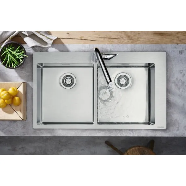 Virtuves izlietne Hansgrohe S711-F765 865x500mm, stainless steel